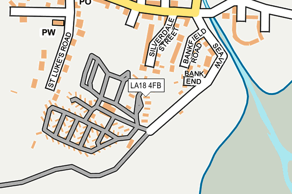 LA18 4FB map - OS OpenMap – Local (Ordnance Survey)
