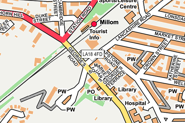 LA18 4FD map - OS OpenMap – Local (Ordnance Survey)