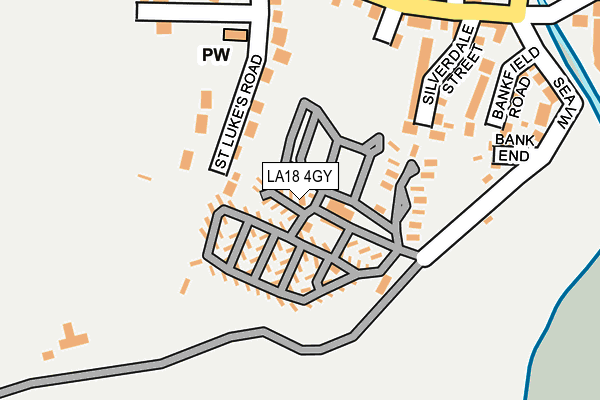 LA18 4GY map - OS OpenMap – Local (Ordnance Survey)