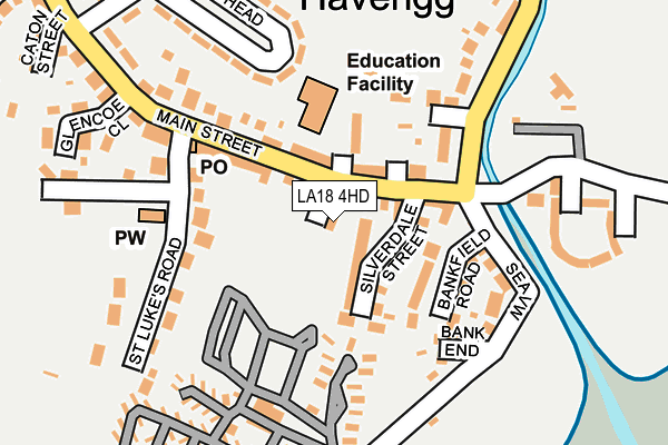 LA18 4HD map - OS OpenMap – Local (Ordnance Survey)