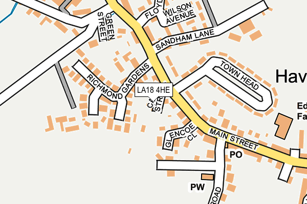 LA18 4HE map - OS OpenMap – Local (Ordnance Survey)