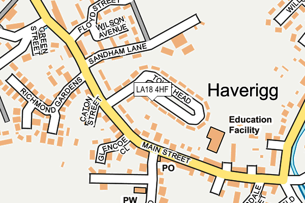 LA18 4HF map - OS OpenMap – Local (Ordnance Survey)