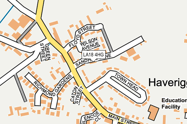 LA18 4HG map - OS OpenMap – Local (Ordnance Survey)