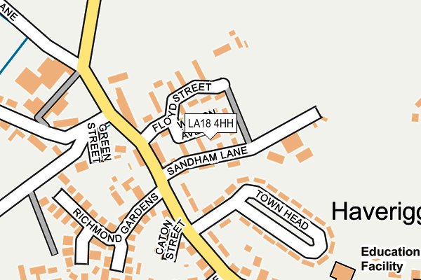 LA18 4HH map - OS OpenMap – Local (Ordnance Survey)
