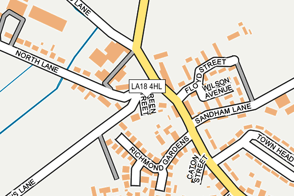 LA18 4HL map - OS OpenMap – Local (Ordnance Survey)