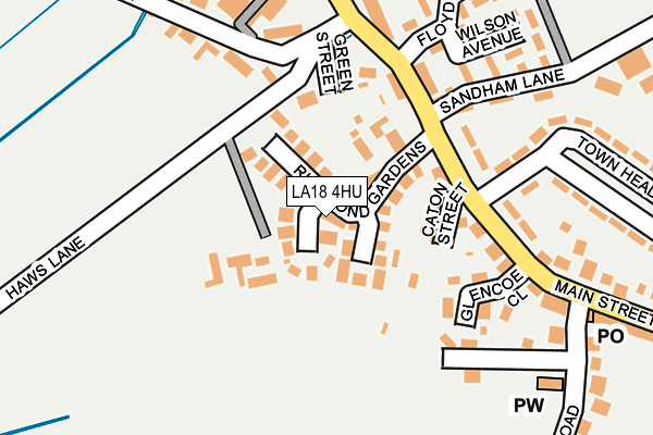 LA18 4HU map - OS OpenMap – Local (Ordnance Survey)