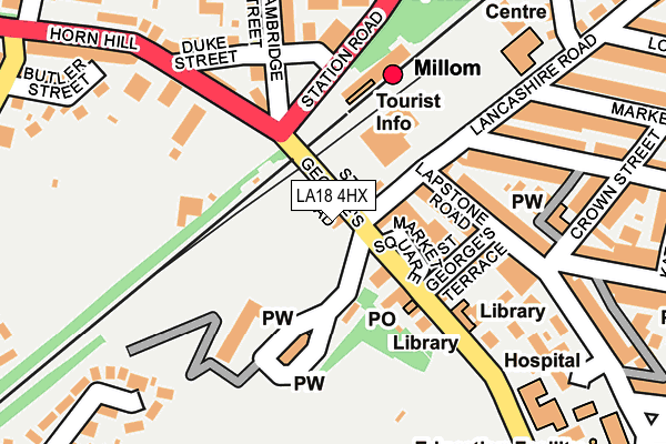 LA18 4HX map - OS OpenMap – Local (Ordnance Survey)