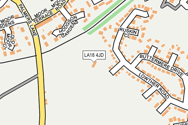 LA18 4JD map - OS OpenMap – Local (Ordnance Survey)