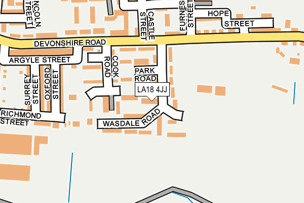 LA18 4JJ map - OS OpenMap – Local (Ordnance Survey)