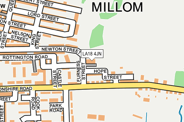 LA18 4JN map - OS OpenMap – Local (Ordnance Survey)