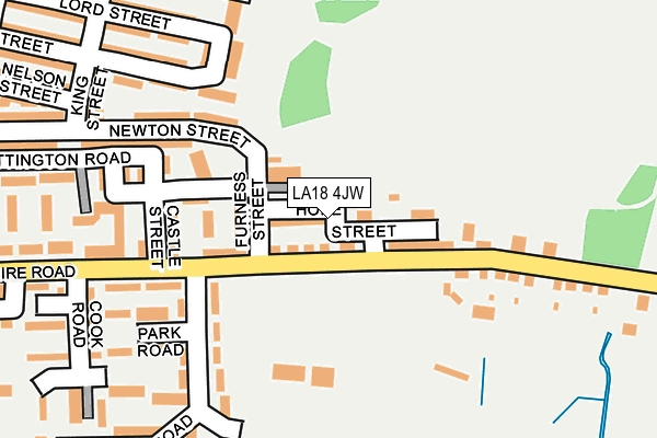 LA18 4JW map - OS OpenMap – Local (Ordnance Survey)