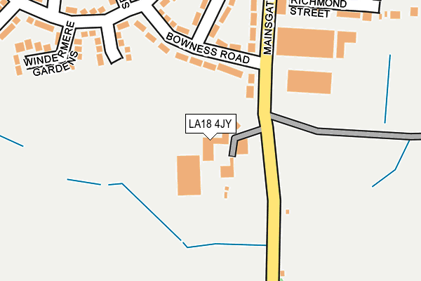 LA18 4JY map - OS OpenMap – Local (Ordnance Survey)