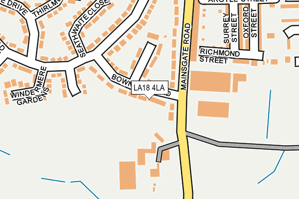LA18 4LA map - OS OpenMap – Local (Ordnance Survey)
