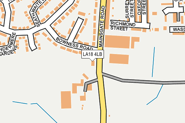 LA18 4LB map - OS OpenMap – Local (Ordnance Survey)