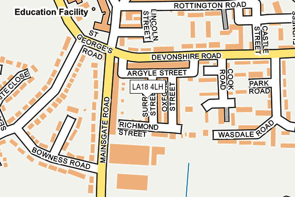 LA18 4LH map - OS OpenMap – Local (Ordnance Survey)