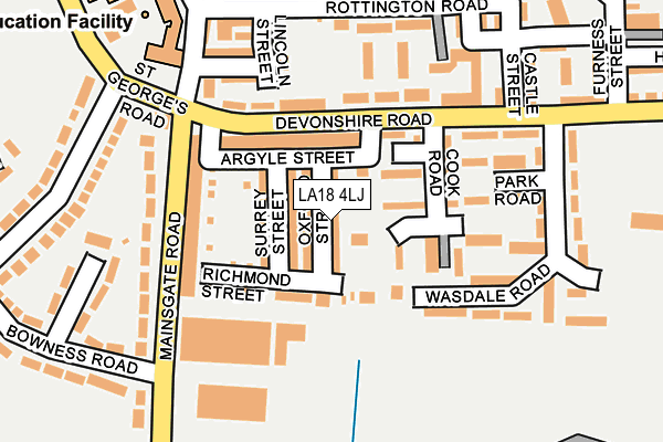 LA18 4LJ map - OS OpenMap – Local (Ordnance Survey)