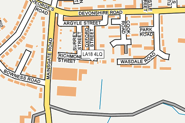 LA18 4LQ map - OS OpenMap – Local (Ordnance Survey)