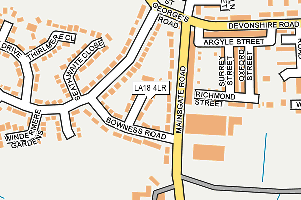 LA18 4LR map - OS OpenMap – Local (Ordnance Survey)