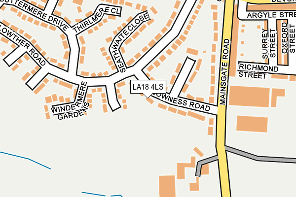 LA18 4LS map - OS OpenMap – Local (Ordnance Survey)