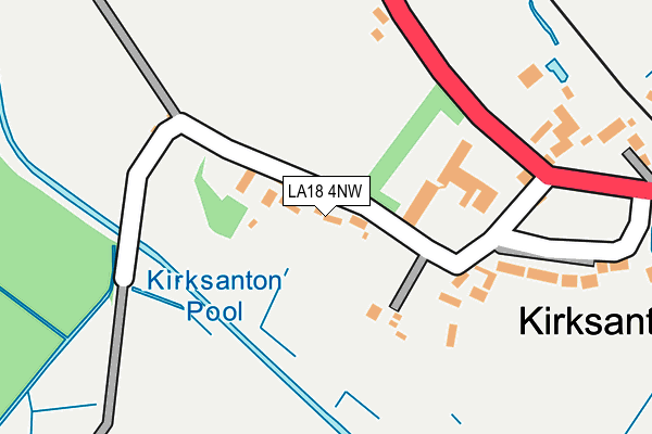 LA18 4NW map - OS OpenMap – Local (Ordnance Survey)