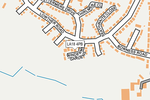 LA18 4PB map - OS OpenMap – Local (Ordnance Survey)