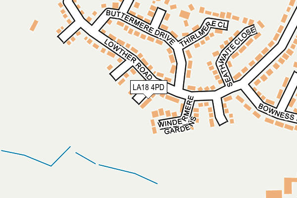 LA18 4PD map - OS OpenMap – Local (Ordnance Survey)