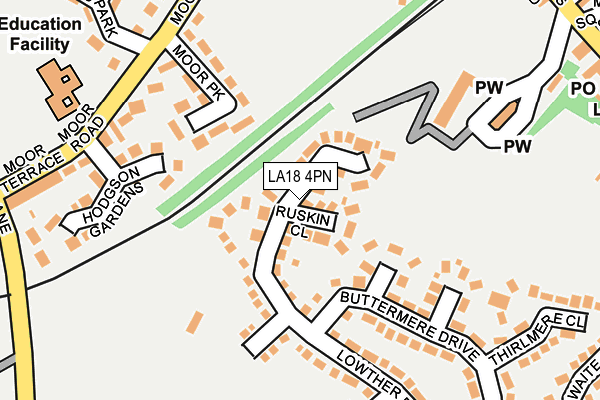 LA18 4PN map - OS OpenMap – Local (Ordnance Survey)