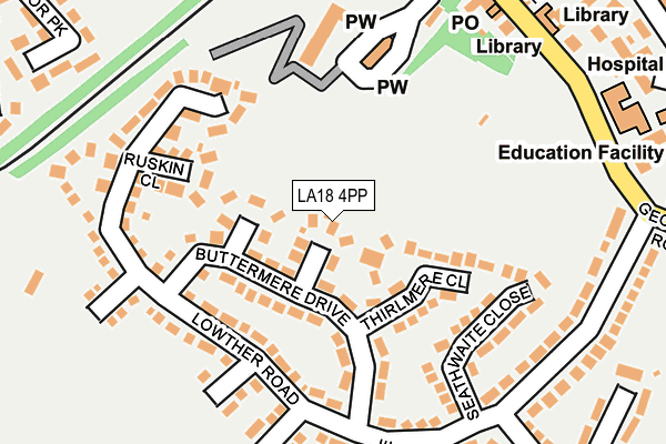 LA18 4PP map - OS OpenMap – Local (Ordnance Survey)
