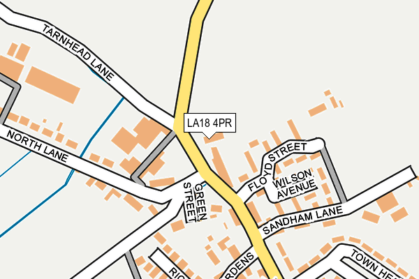 LA18 4PR map - OS OpenMap – Local (Ordnance Survey)