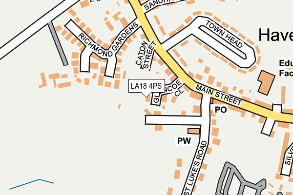 LA18 4PS map - OS OpenMap – Local (Ordnance Survey)