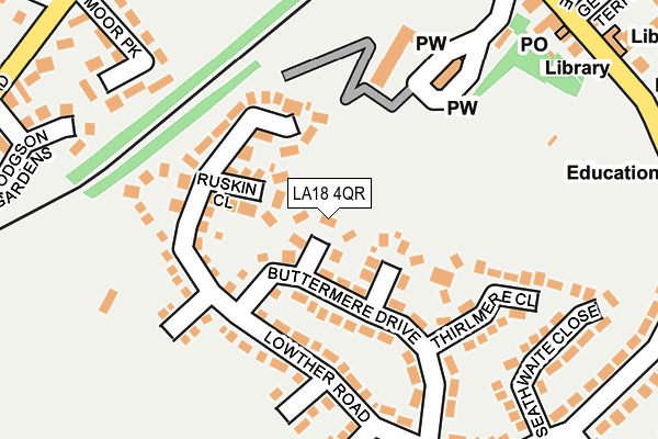 LA18 4QR map - OS OpenMap – Local (Ordnance Survey)