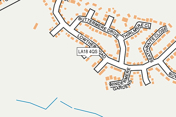 LA18 4QS map - OS OpenMap – Local (Ordnance Survey)