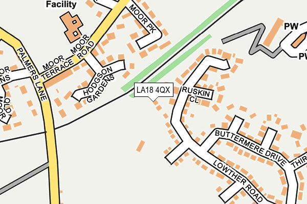 LA18 4QX map - OS OpenMap – Local (Ordnance Survey)