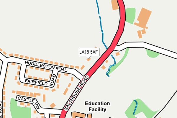 LA18 5AF map - OS OpenMap – Local (Ordnance Survey)