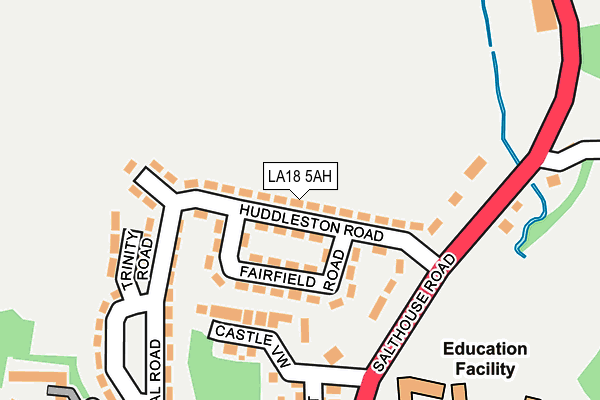 LA18 5AH map - OS OpenMap – Local (Ordnance Survey)