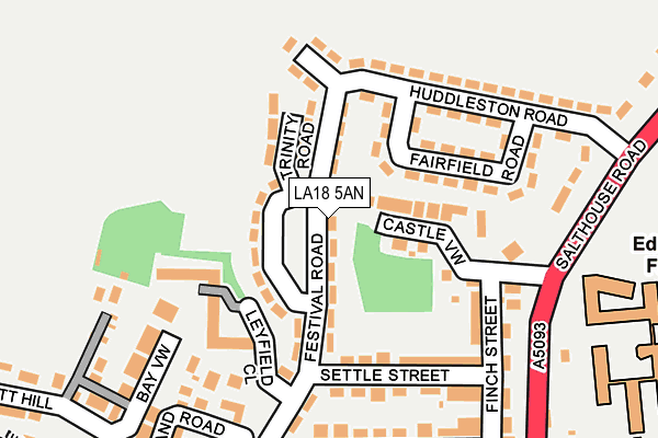 LA18 5AN map - OS OpenMap – Local (Ordnance Survey)