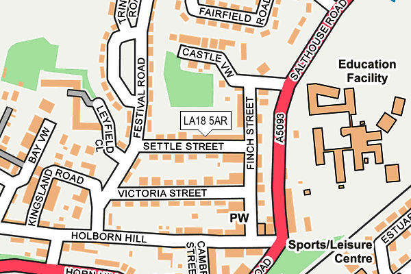 LA18 5AR map - OS OpenMap – Local (Ordnance Survey)
