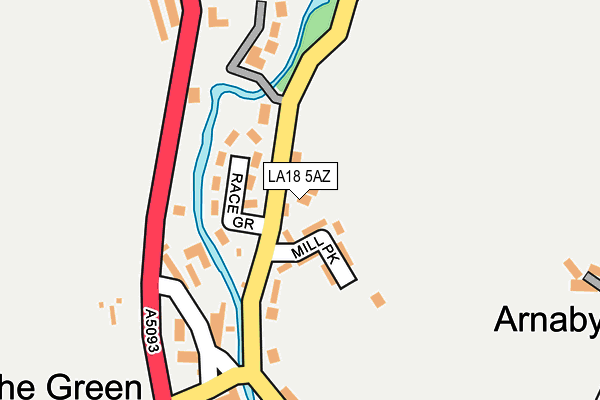 LA18 5AZ map - OS OpenMap – Local (Ordnance Survey)