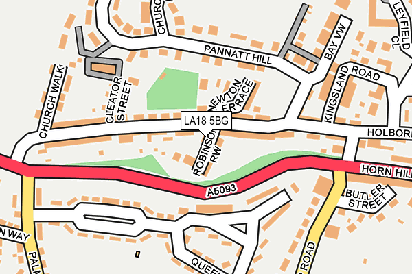 LA18 5BG map - OS OpenMap – Local (Ordnance Survey)