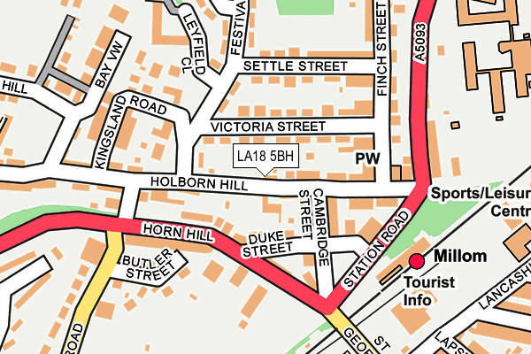 LA18 5BH map - OS OpenMap – Local (Ordnance Survey)