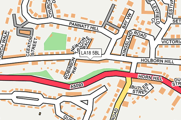 LA18 5BL map - OS OpenMap – Local (Ordnance Survey)