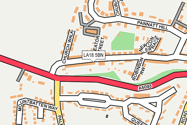 LA18 5BN map - OS OpenMap – Local (Ordnance Survey)
