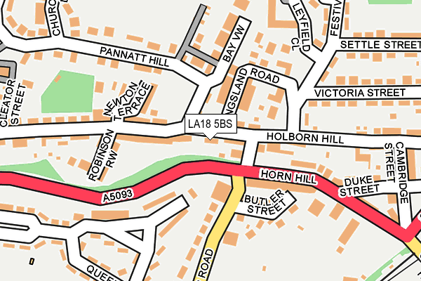 LA18 5BS map - OS OpenMap – Local (Ordnance Survey)