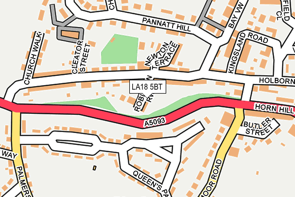 LA18 5BT map - OS OpenMap – Local (Ordnance Survey)