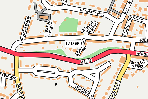LA18 5BU map - OS OpenMap – Local (Ordnance Survey)