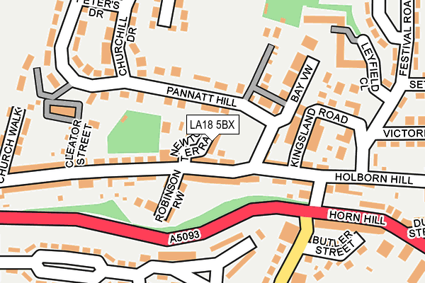 LA18 5BX map - OS OpenMap – Local (Ordnance Survey)