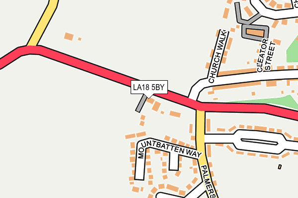 LA18 5BY map - OS OpenMap – Local (Ordnance Survey)