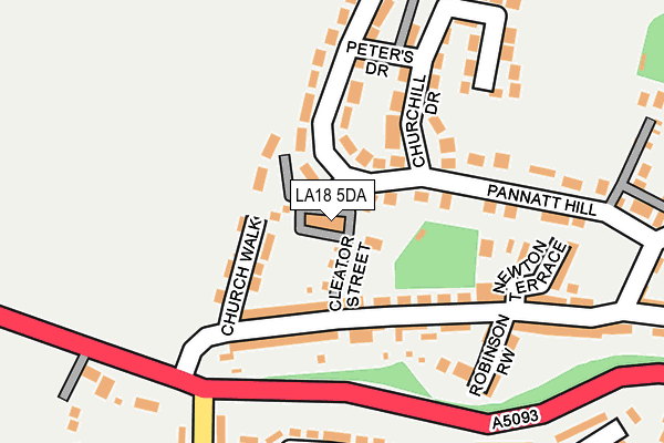 LA18 5DA map - OS OpenMap – Local (Ordnance Survey)
