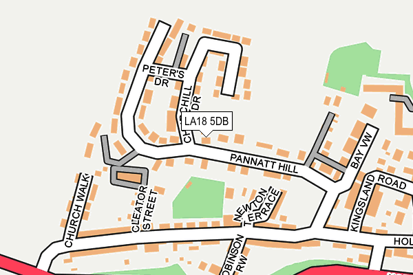 LA18 5DB map - OS OpenMap – Local (Ordnance Survey)