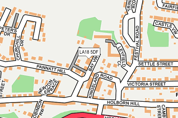 LA18 5DF map - OS OpenMap – Local (Ordnance Survey)